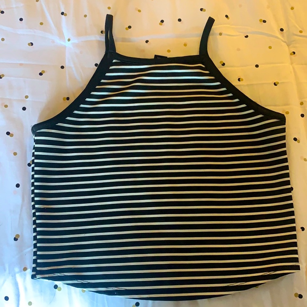 Striped Black & White Top